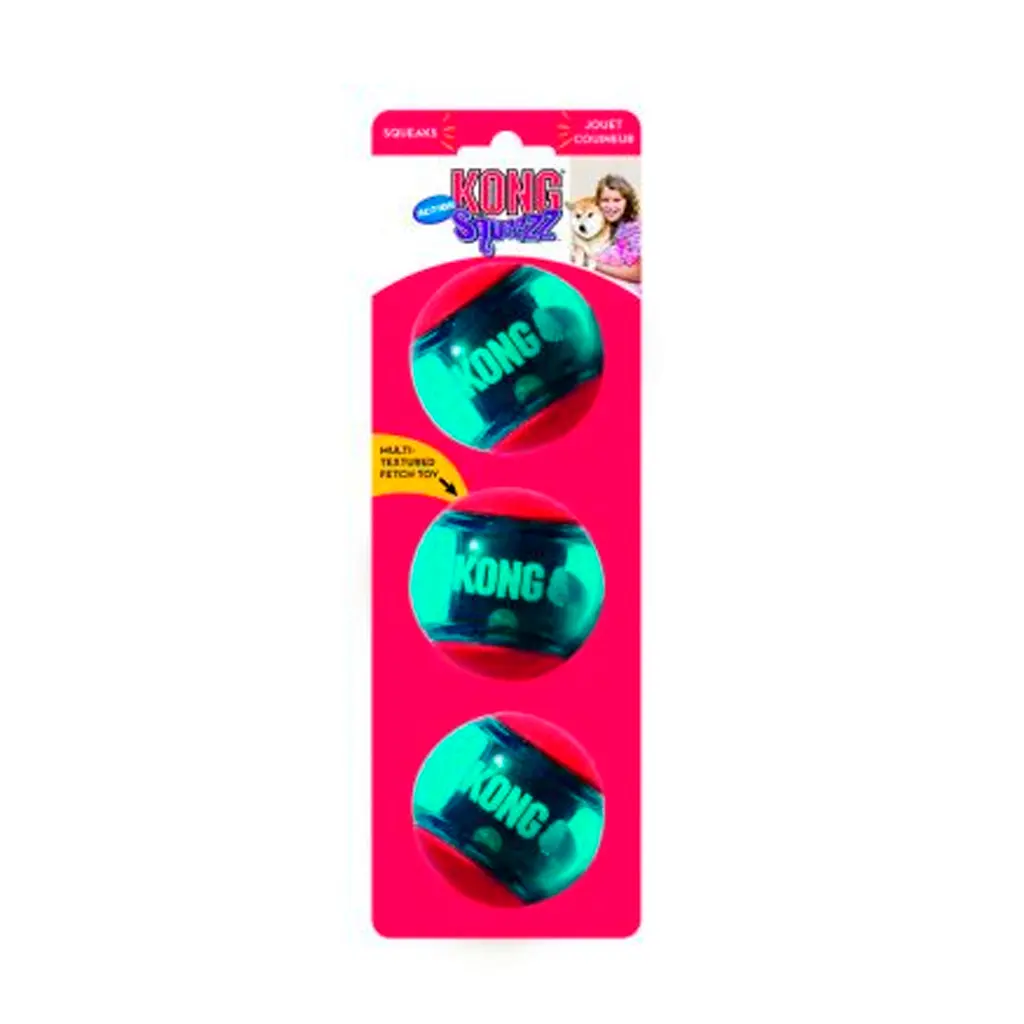 balle Kong Squezz pour chien jouet résistant qui couine et rebondit