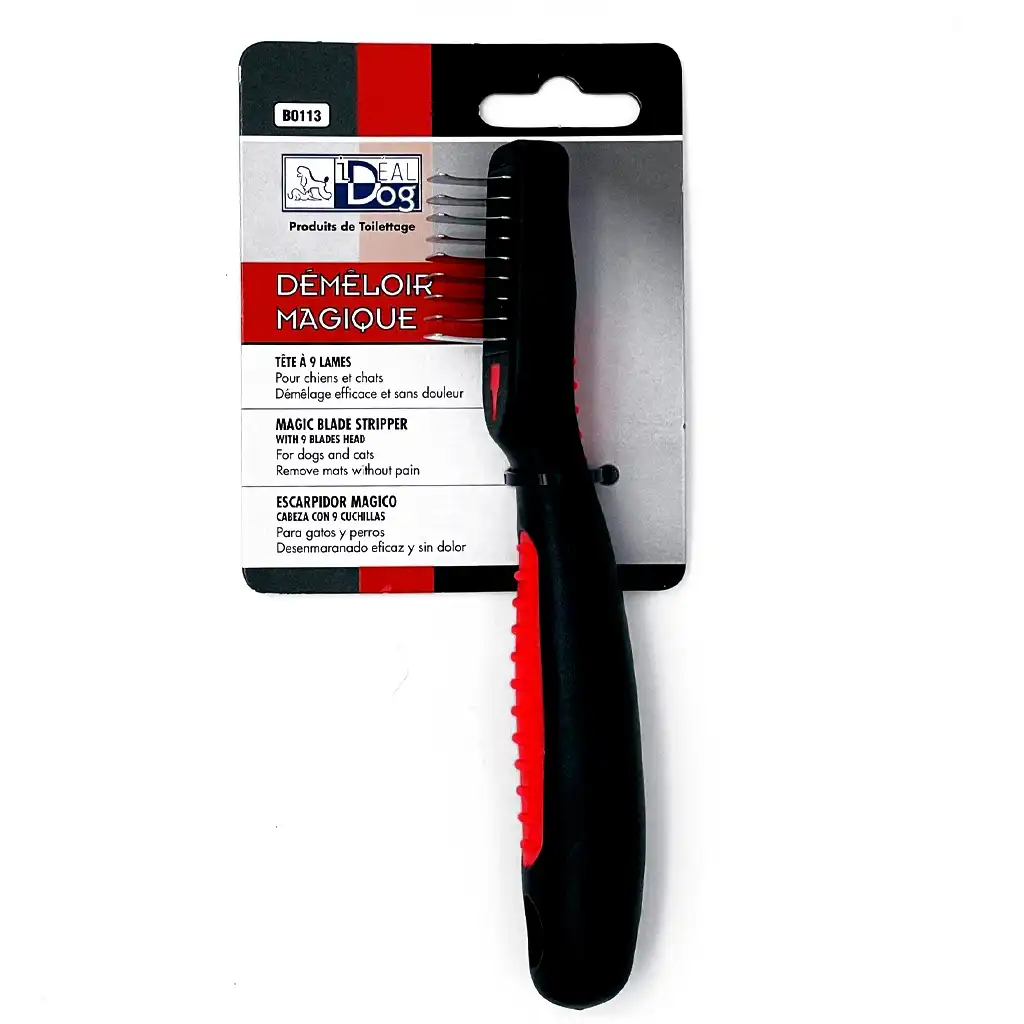 Démêloir magique pour chien et chat avec tête à 9 lames pour démêler les nœuds du pelage