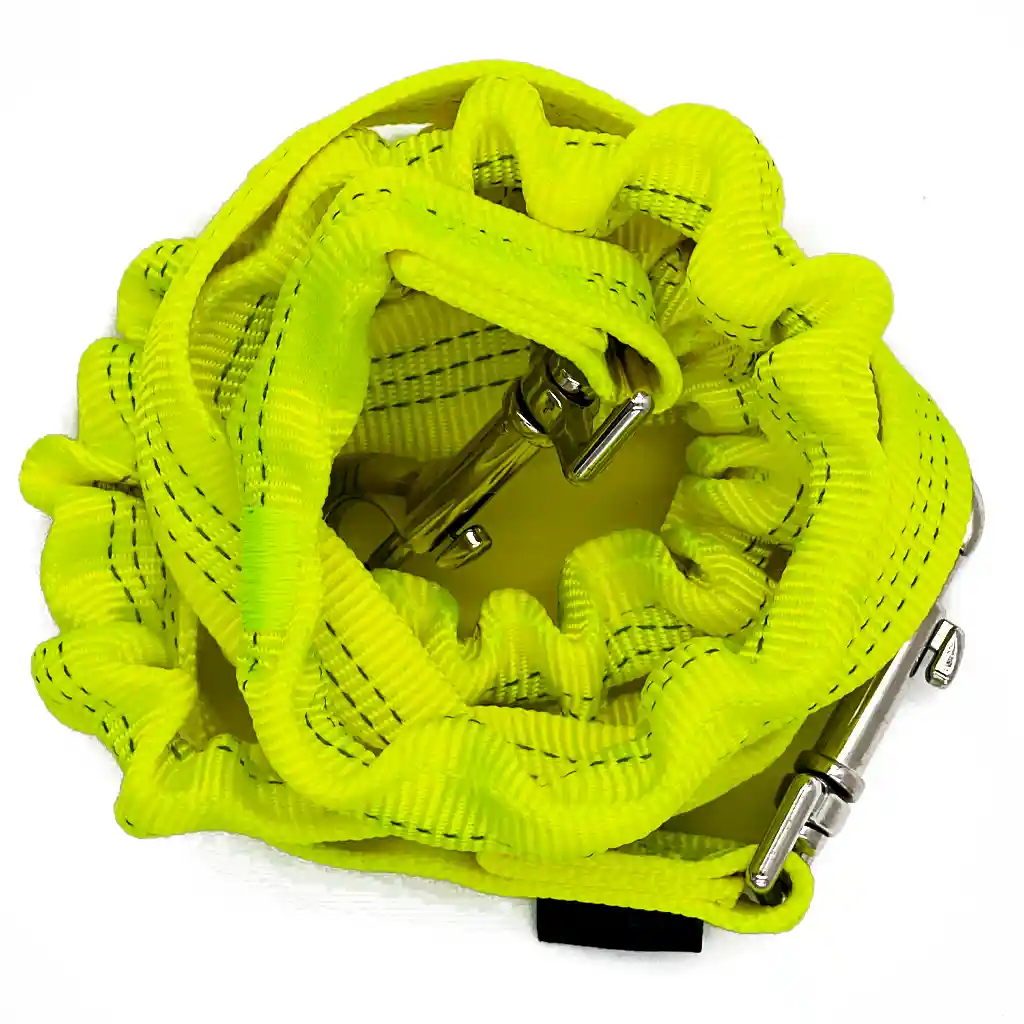 ligne amortie pour canicross avec 2 mousquetons pour chien